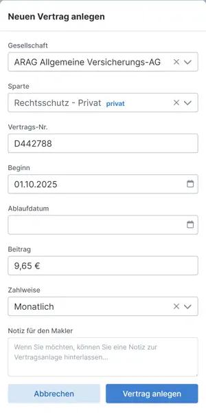 Dokument hochladen in der Finanzmanager App